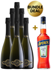 6 Btls Ti Amo Prosecco Brut 75Cl + 1 Btl Aperol Aperitivo 1L Free